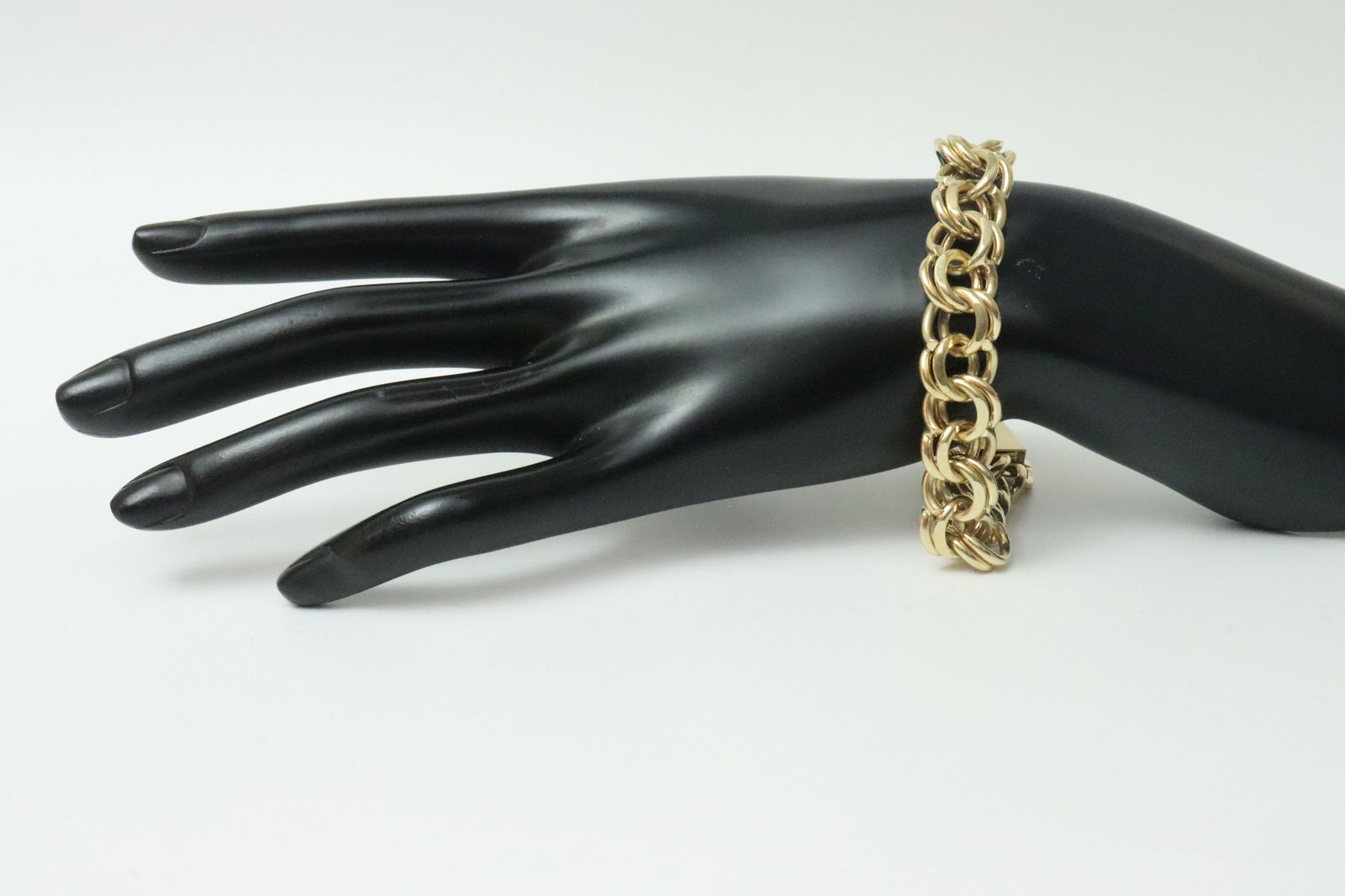 14K BOLD PARALLEL LINK BRACELET - 4