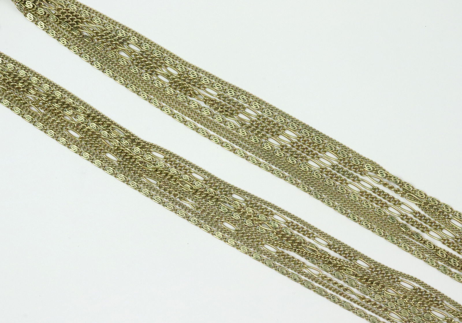 14K MULTISTRAND CHAIN LINK NECKLACE - 2