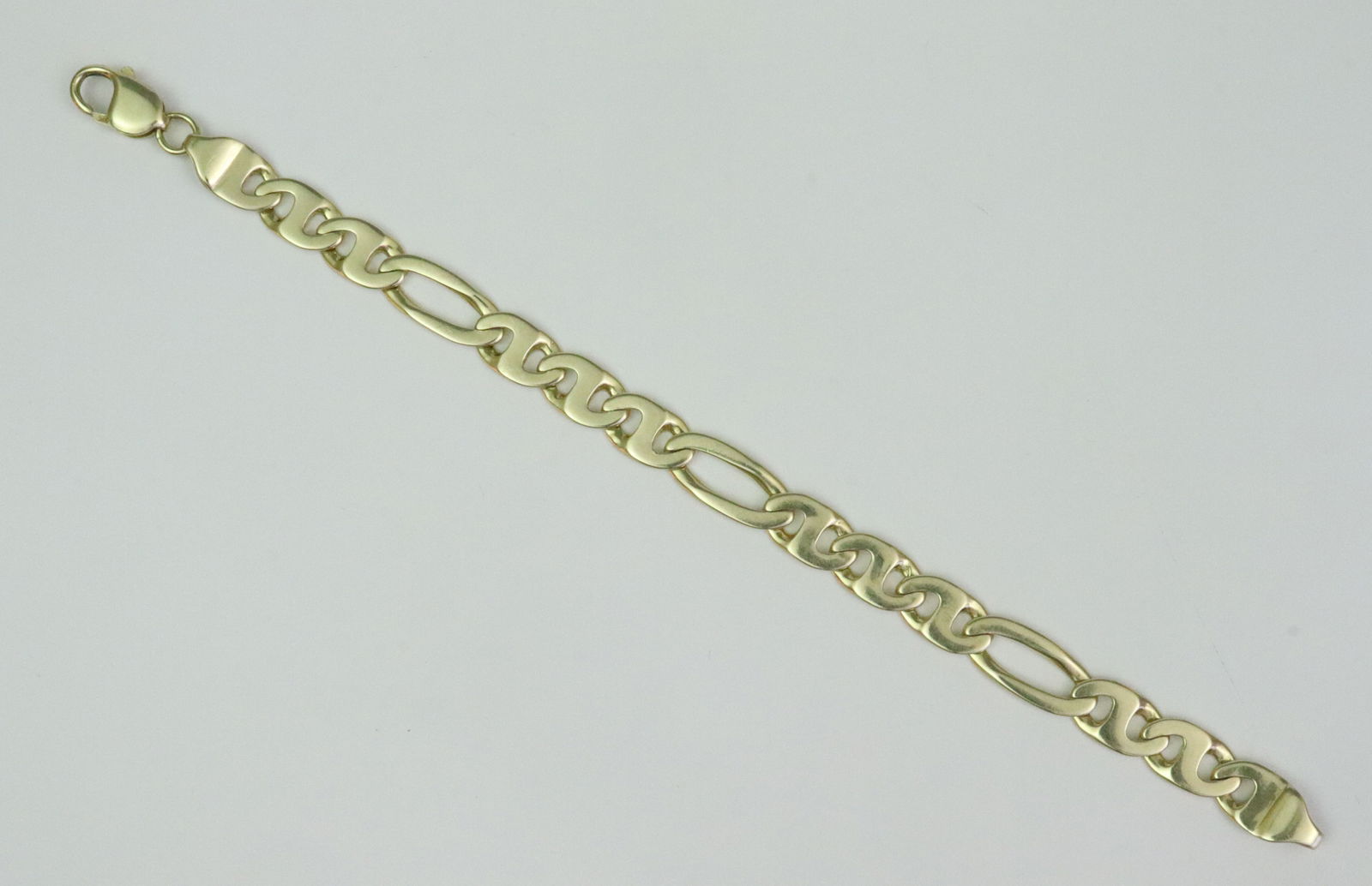 14K FIGARO LINK BRACELET - 2