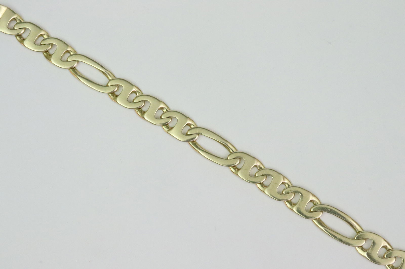 14K FIGARO LINK BRACELET - 3