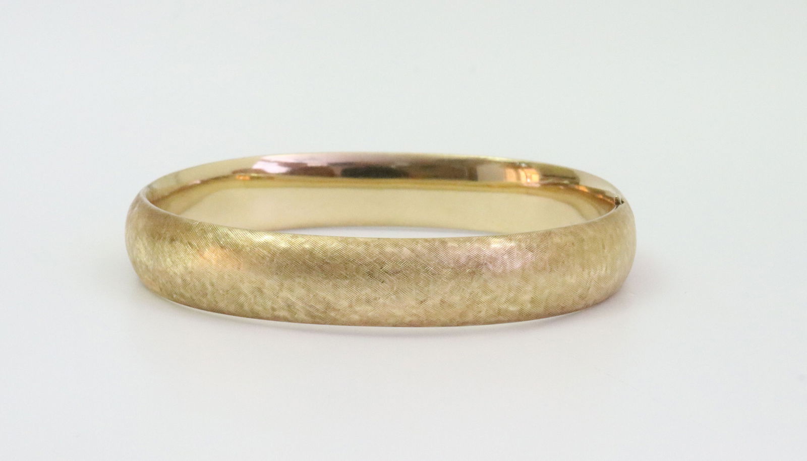 14K SLIDE HINGED BANGLE BRACELET - 2