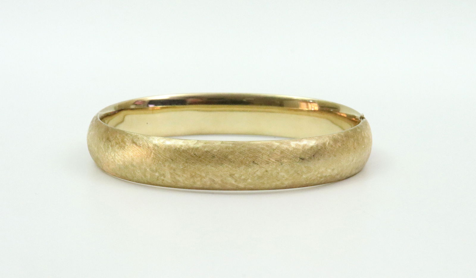 14K SLIDE HINGED BANGLE BRACELET - 2