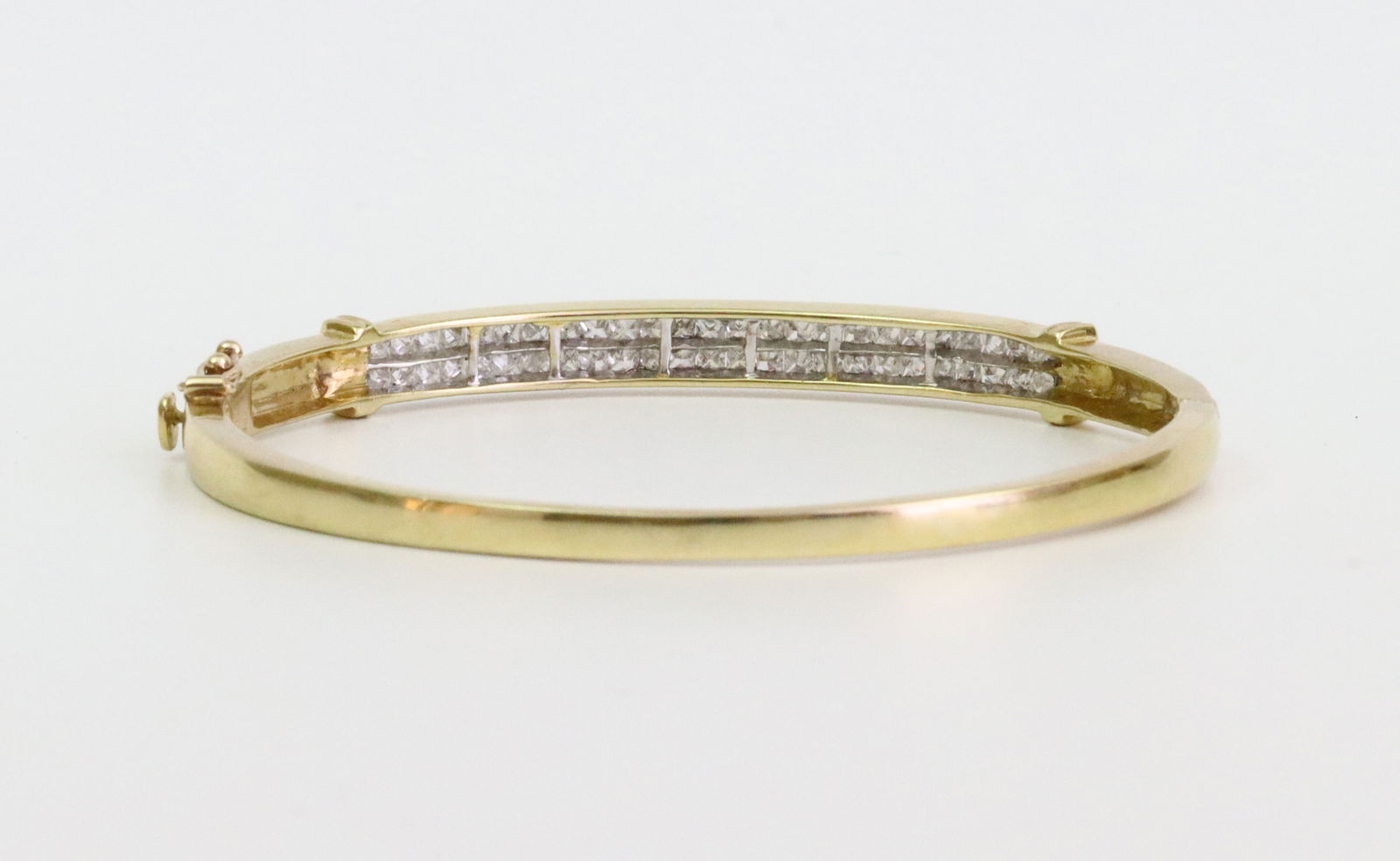 18K DIAMOND HINGED BANGLE - 4