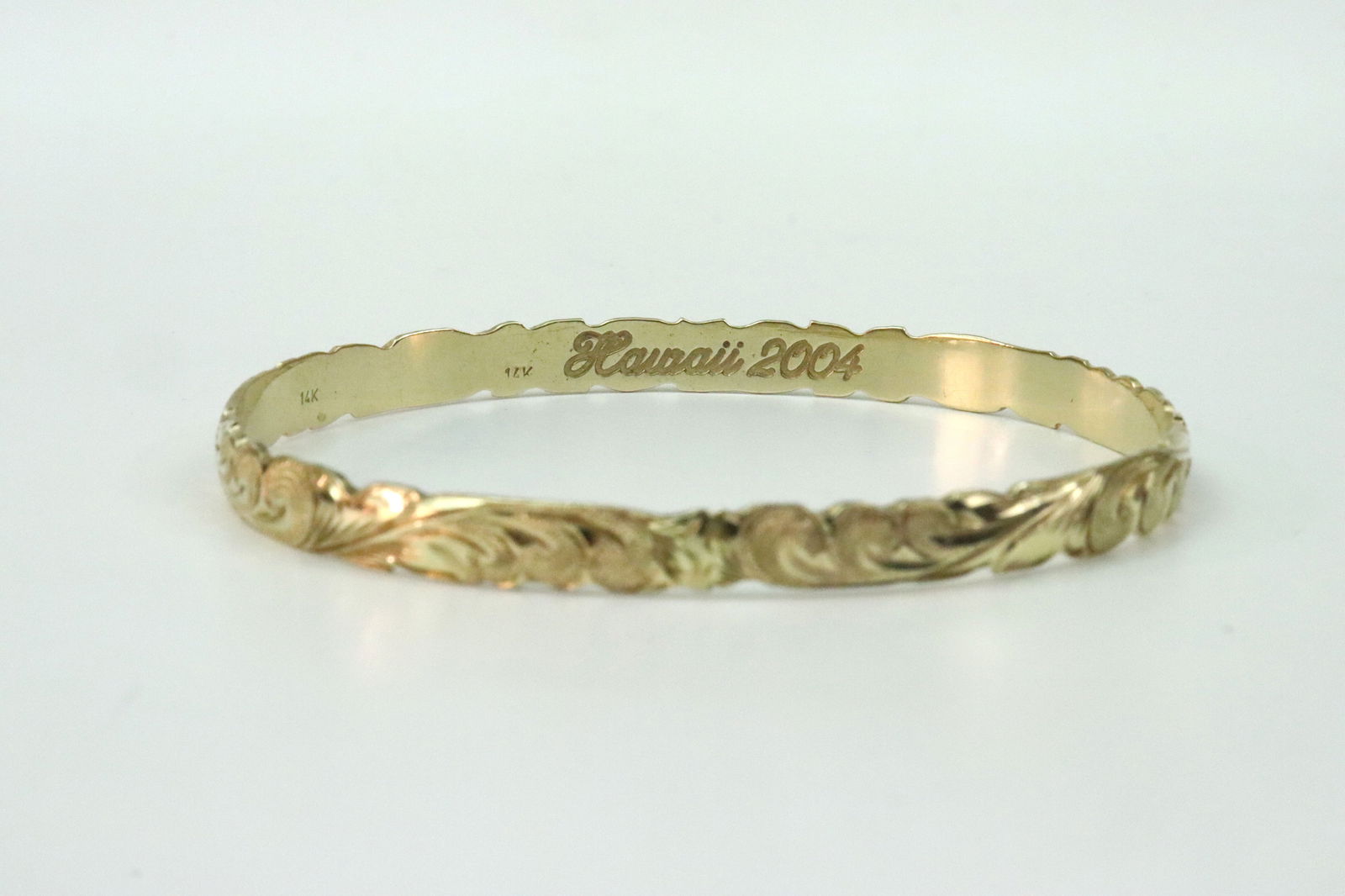 14K SLIP-ON BANGLE BRACELET - 2