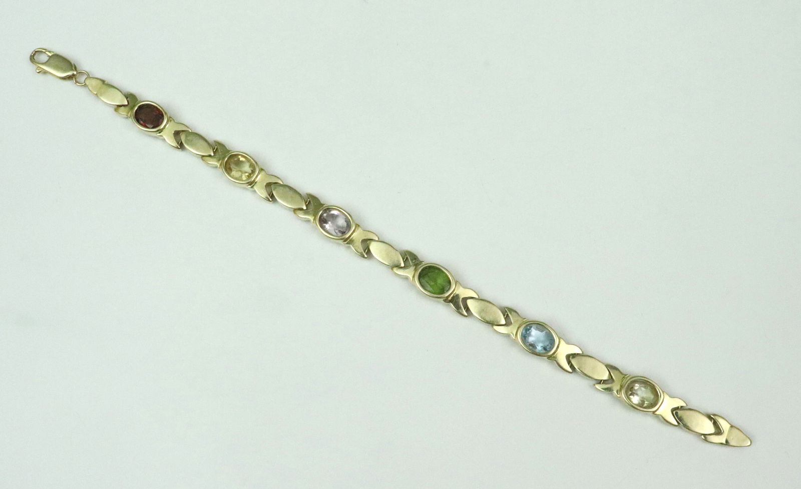 14K MULTI GEMSTONE BRACELET - 2