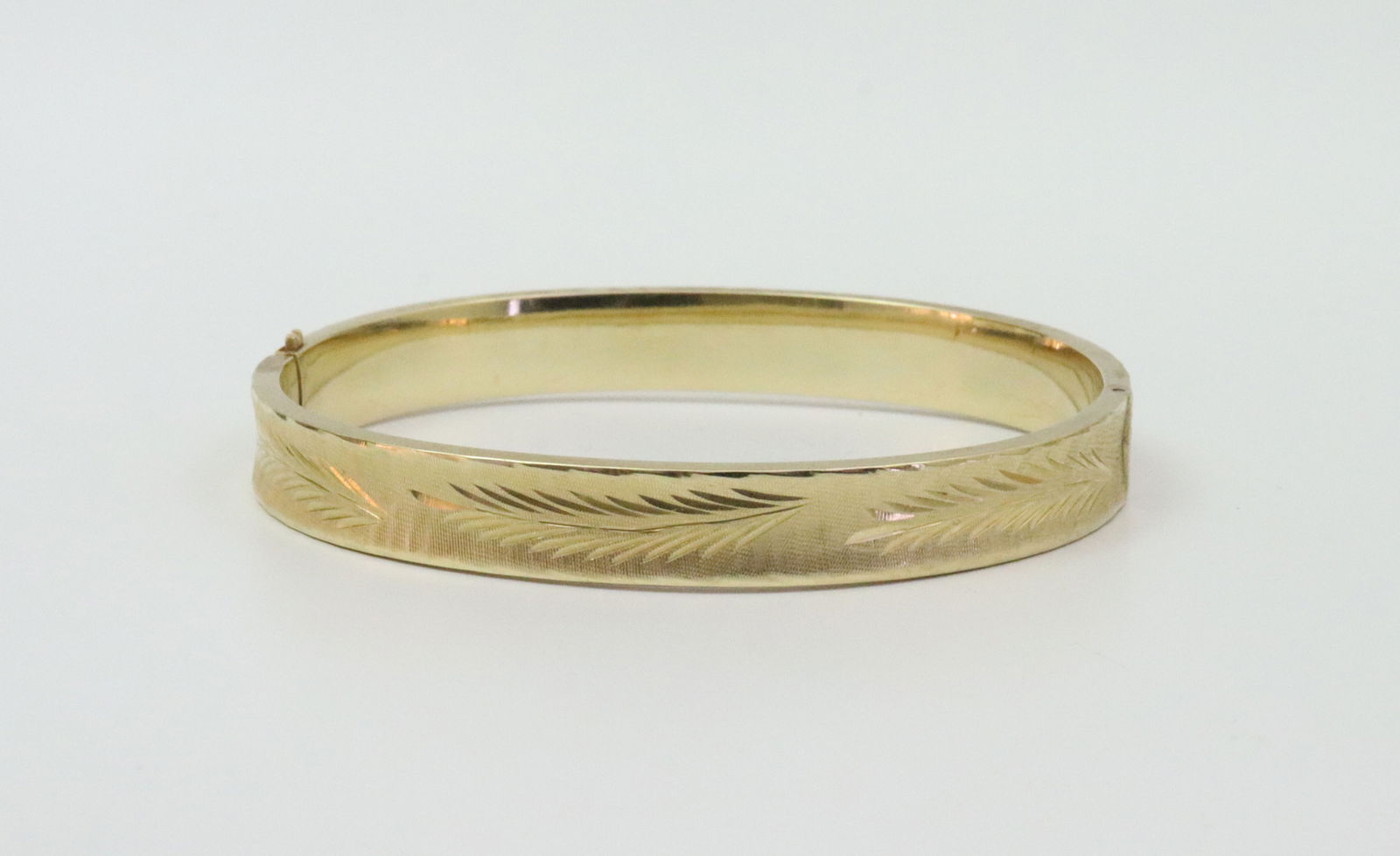 14K SLIDE HINGED BANGLE BRACELET - 2