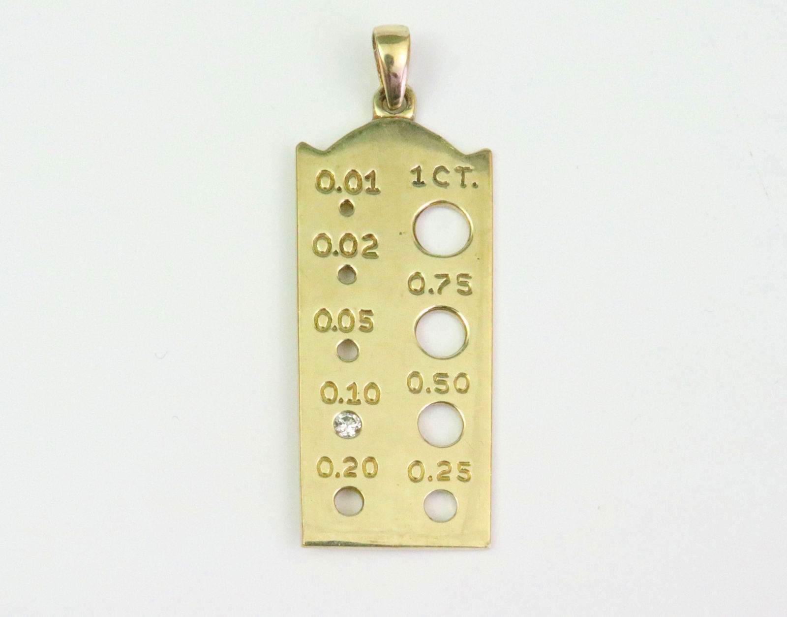 14K DIAMOND GUAGE PENDANT (1 of 2)