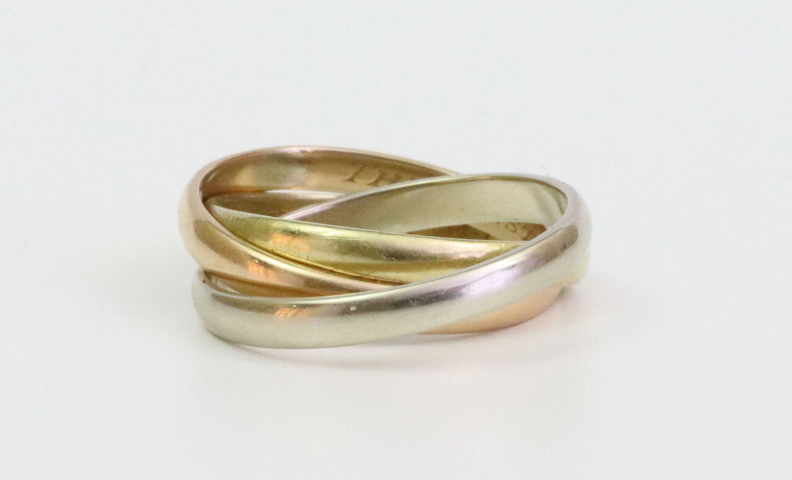 1970'S CARTIER 18K TRINITY RING - 4