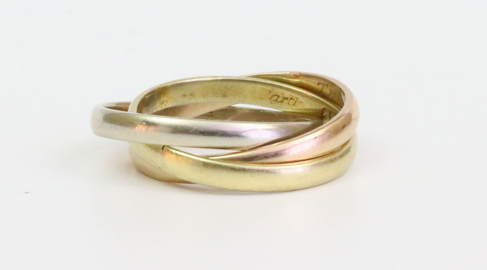 1970'S CARTIER 18K TRINITY RING - 5