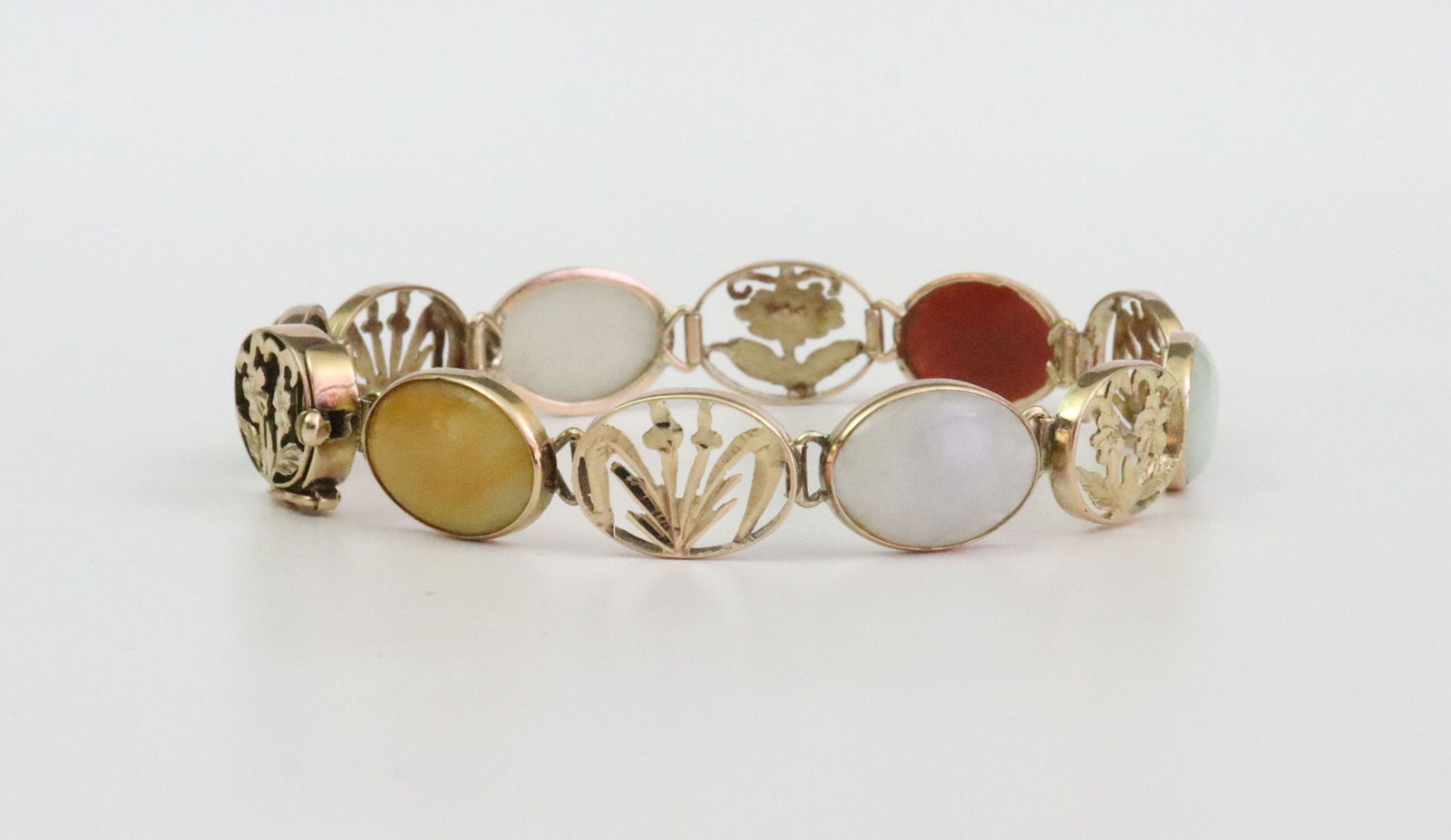 14K MULTICOLOR JADE BRACELET - 2