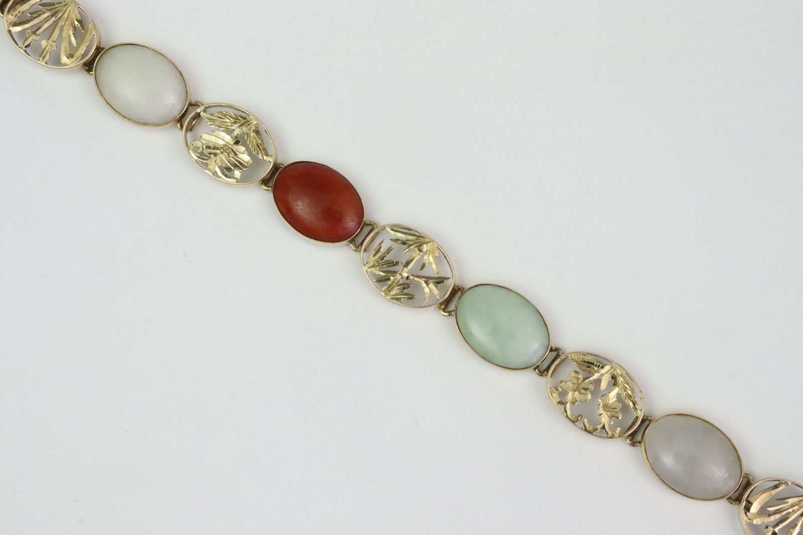 14K MULTICOLOR JADE BRACELET - 3