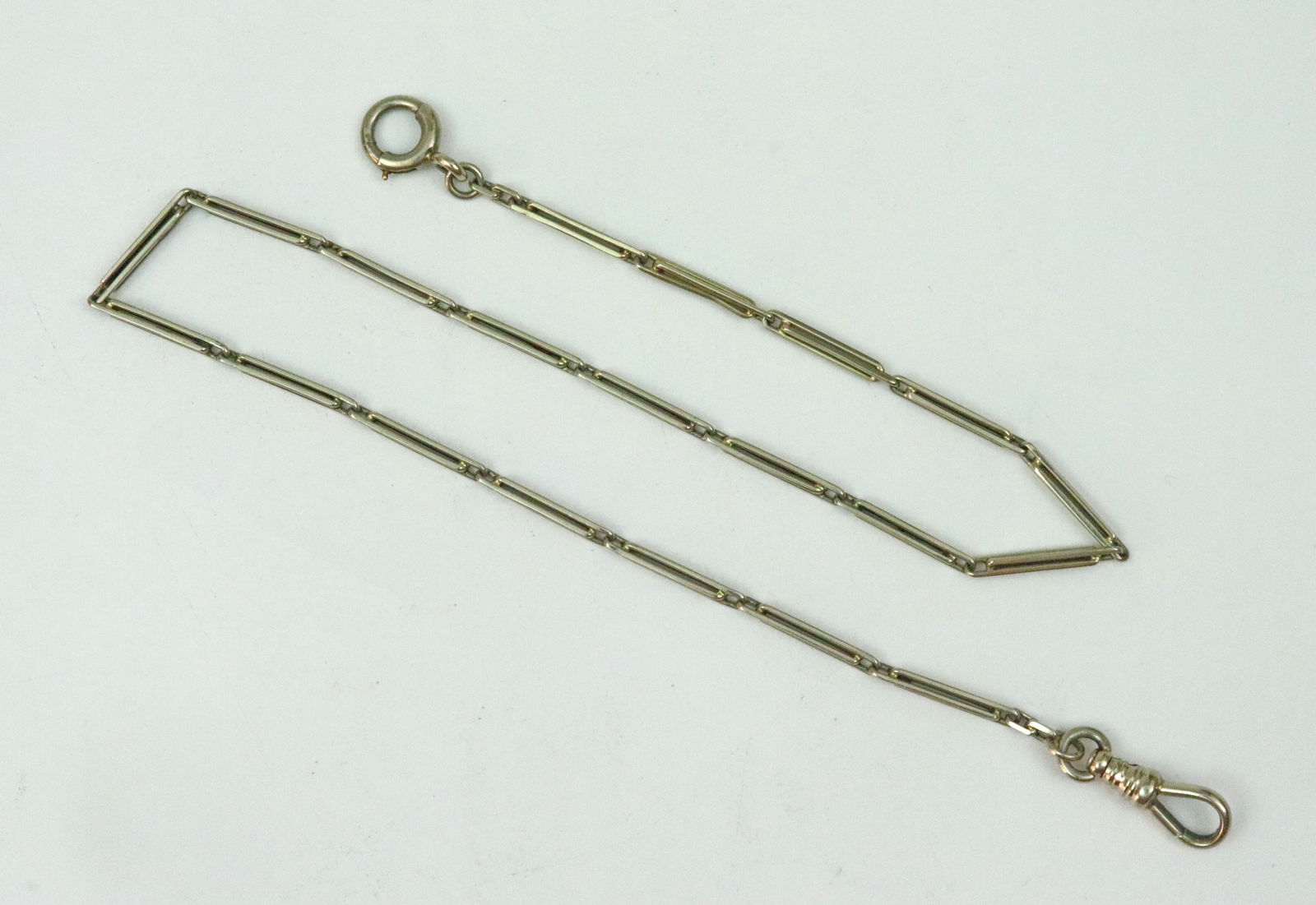 14K BAR LINK WATCH CHAIN - 2