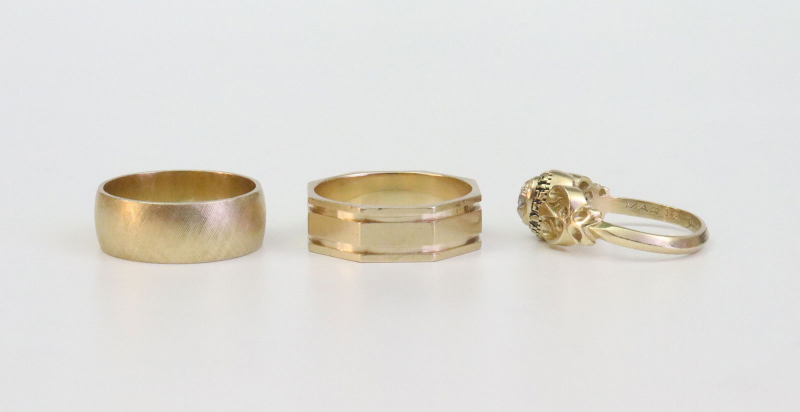 (3) 14K GOLD RINGS - 2