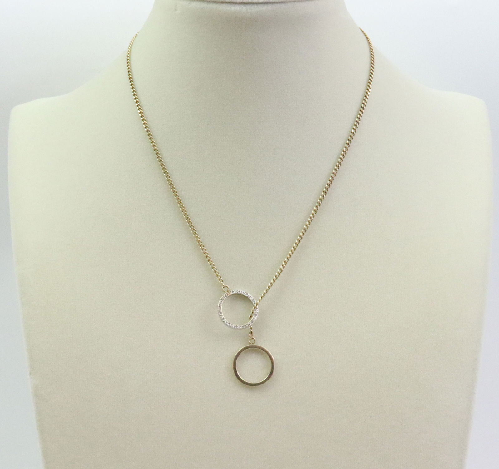 (2) 14K DIAMOND PENDANT CHAINS - 2