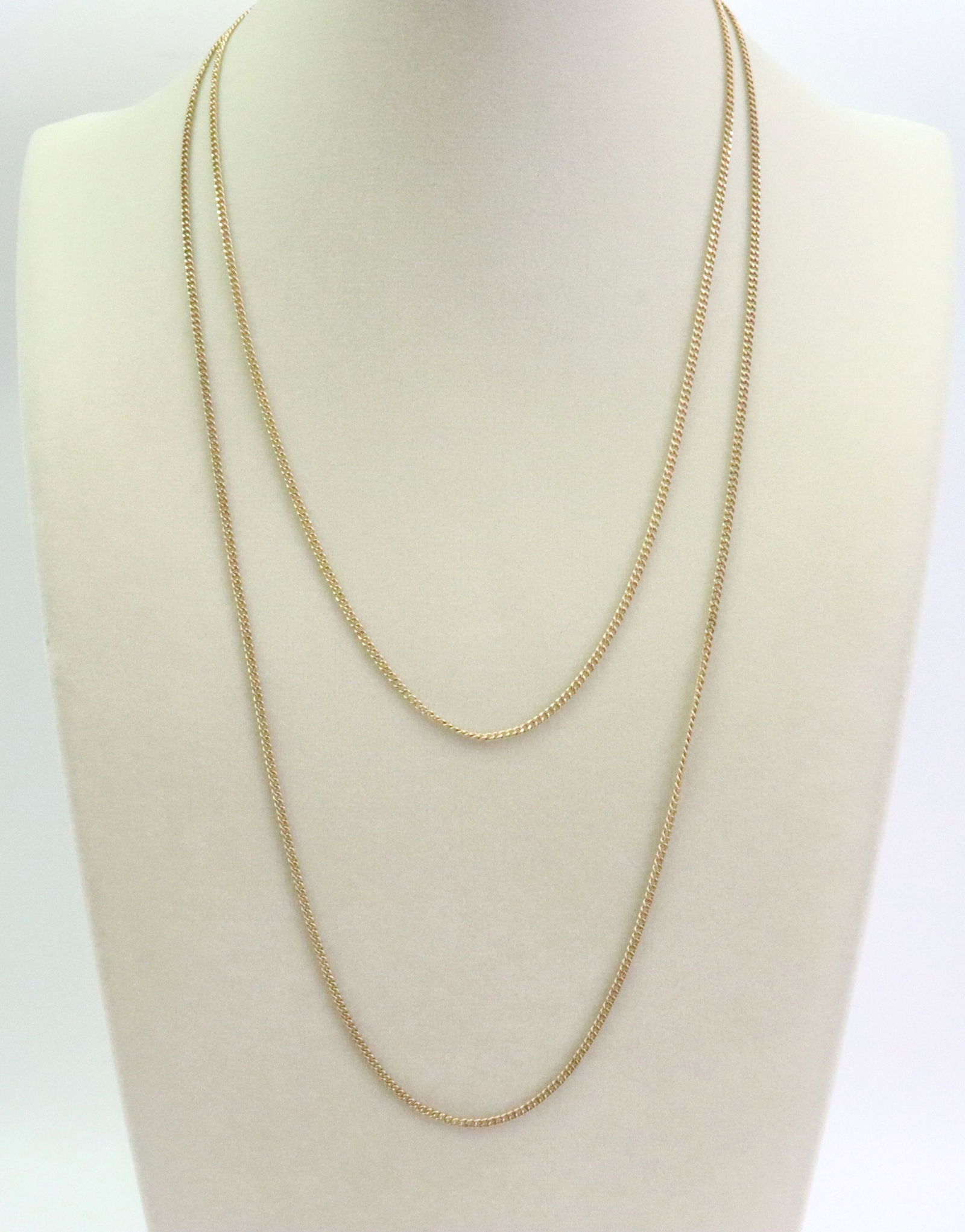 (2) 14K CURB LINK NECKCHAINS (1 of 3)