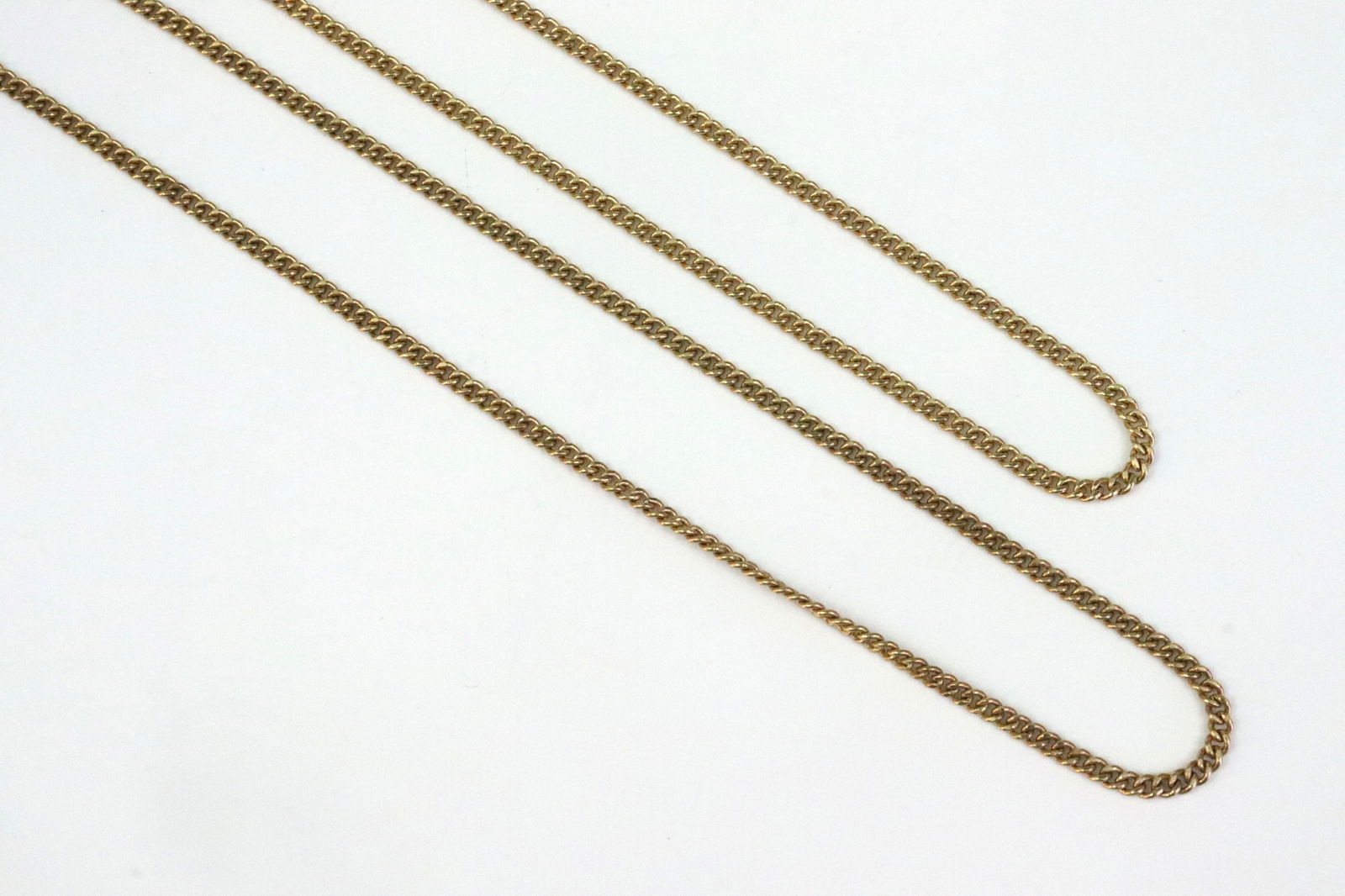 (2) 14K CURB LINK NECKCHAINS - 2