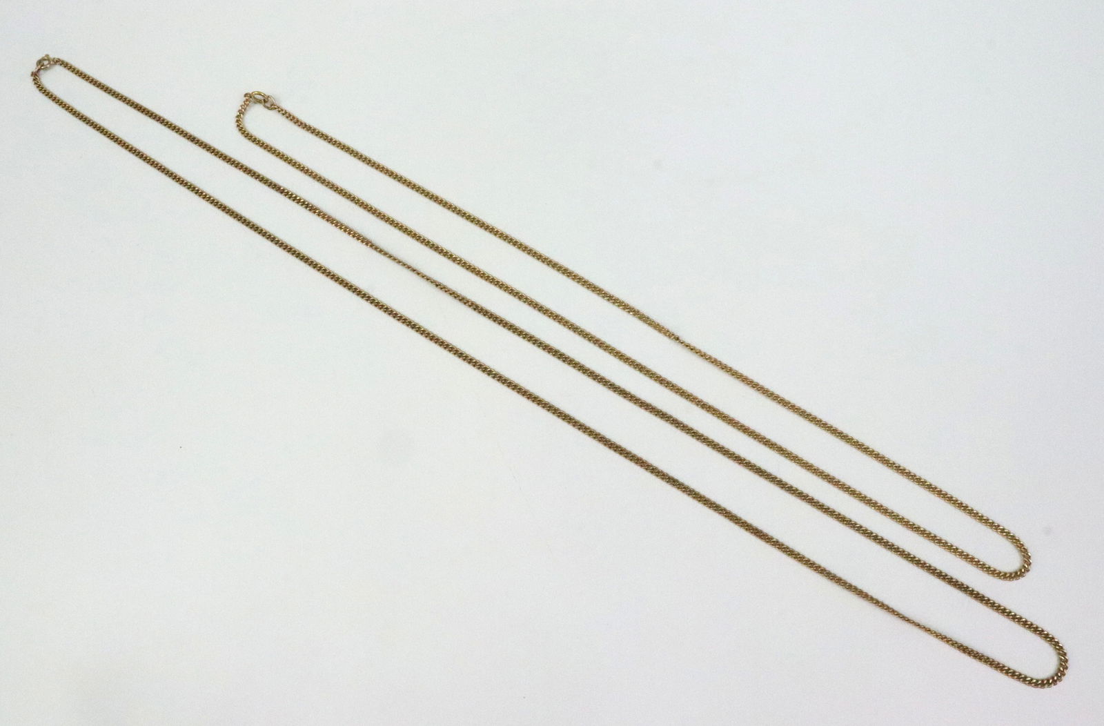 (2) 14K CURB LINK NECKCHAINS - 3