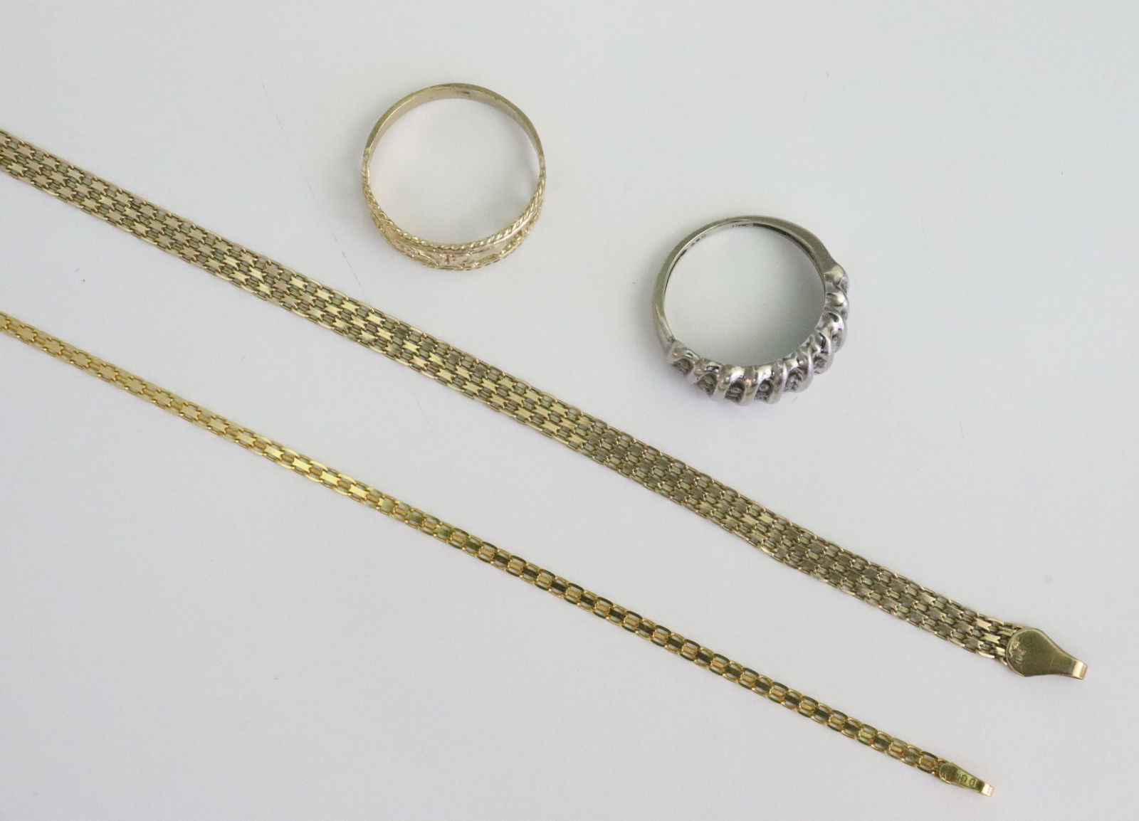 (4) PIECE GOLD GROUP - ANKLETS & RINGS (1 of 5)