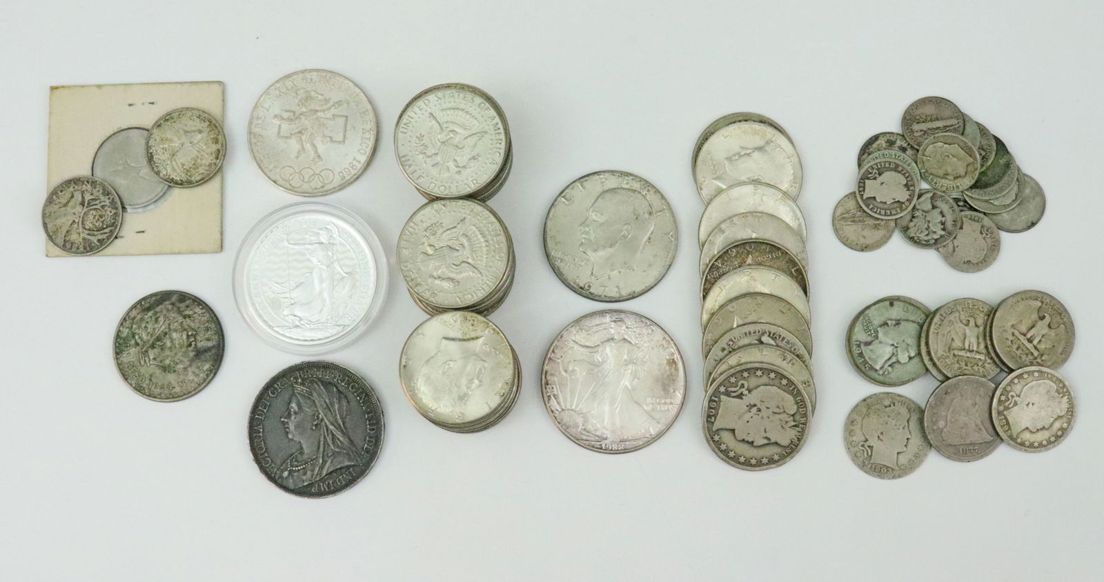 (81) US & INTERNATIONAL SILVER COINS (1 of 1)