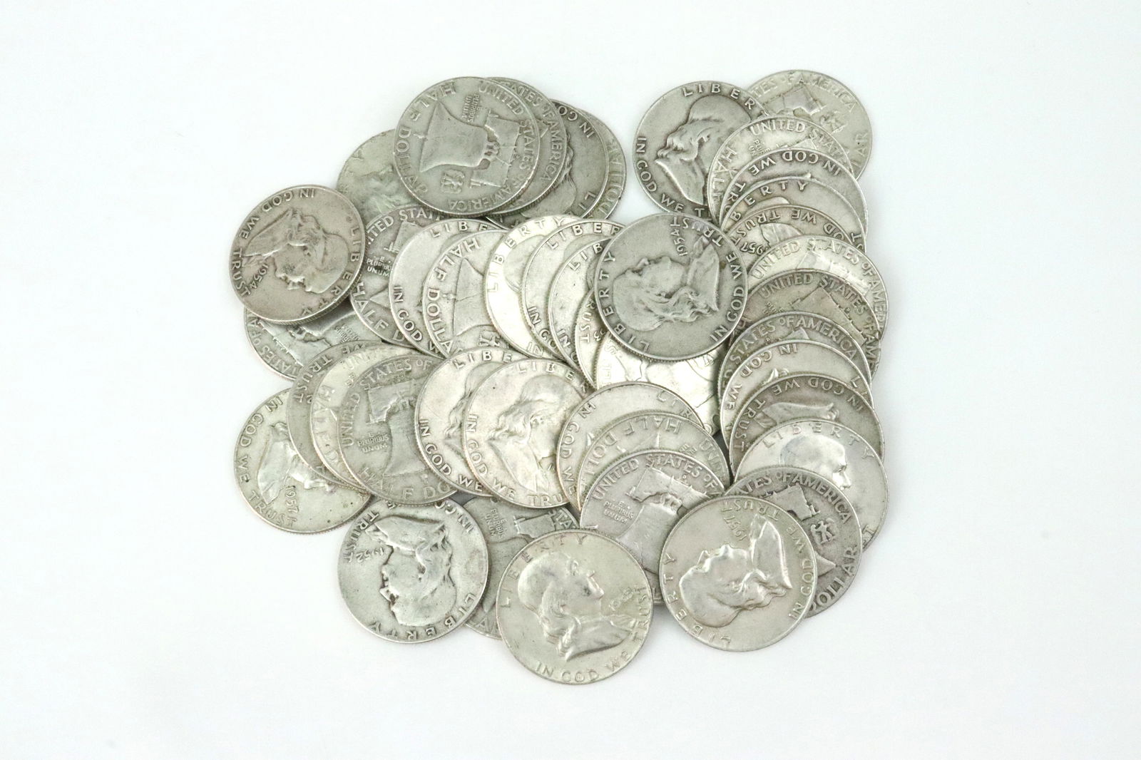 (42) FRANKLIN HALF DOLLAR COINS (1 of 1)