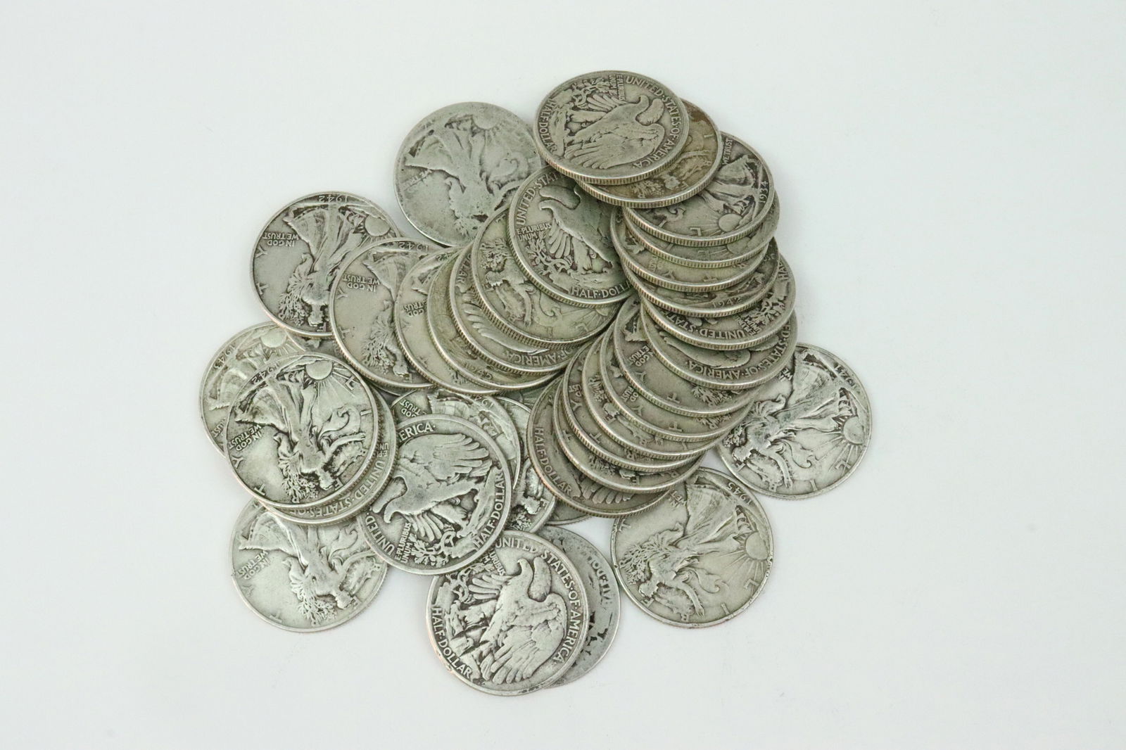 (38) WALKING LIBERTY HALF DOLLAR COINS (1 of 1)