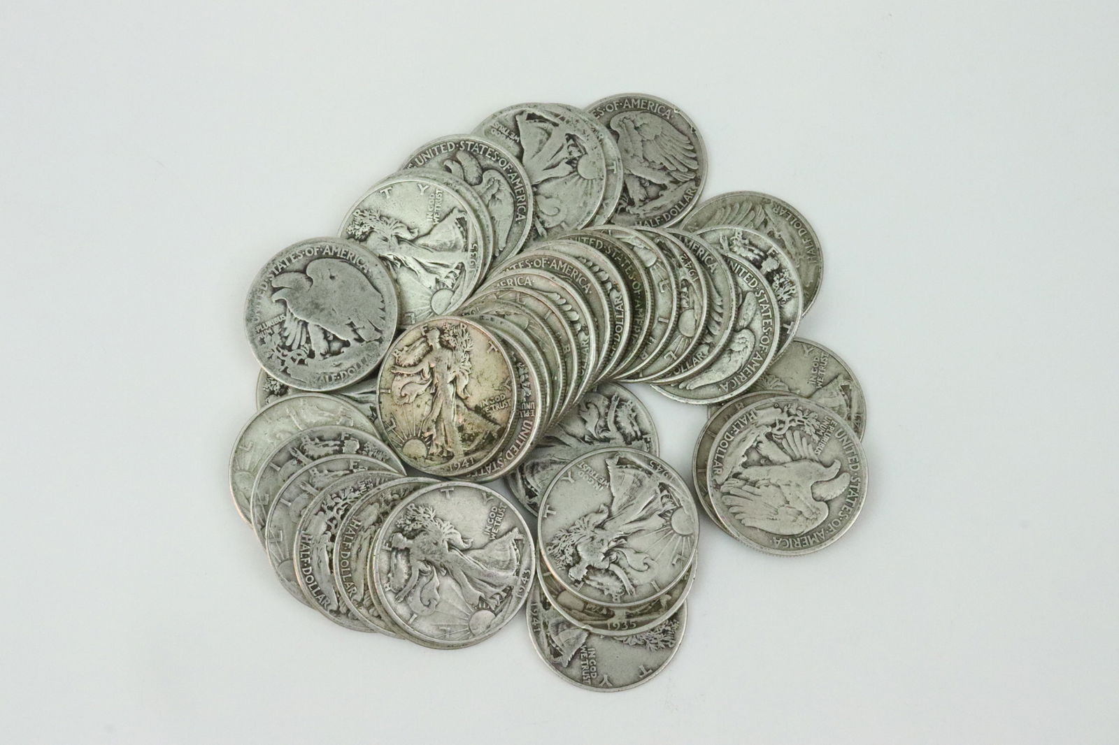 (38) WALKING LIBERTY HALF DOLLAR COINS (1 of 1)