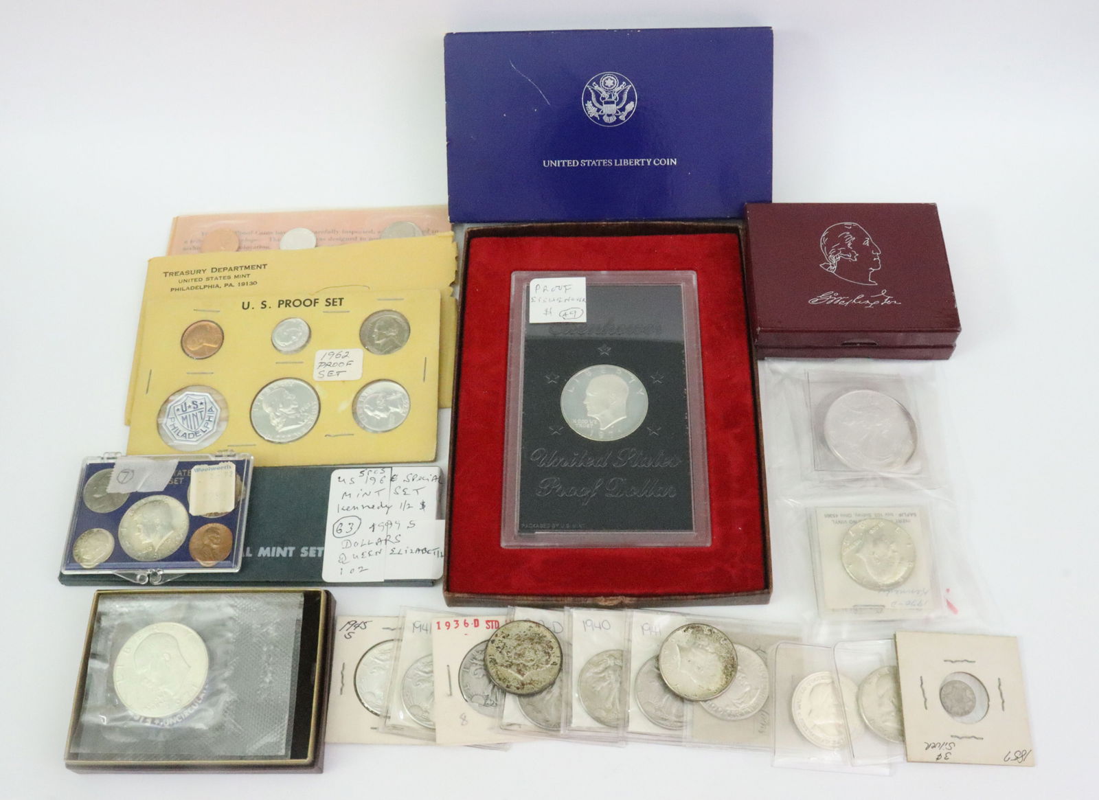 VARIED GROUP OF US SILVER COINS (1 of 1)