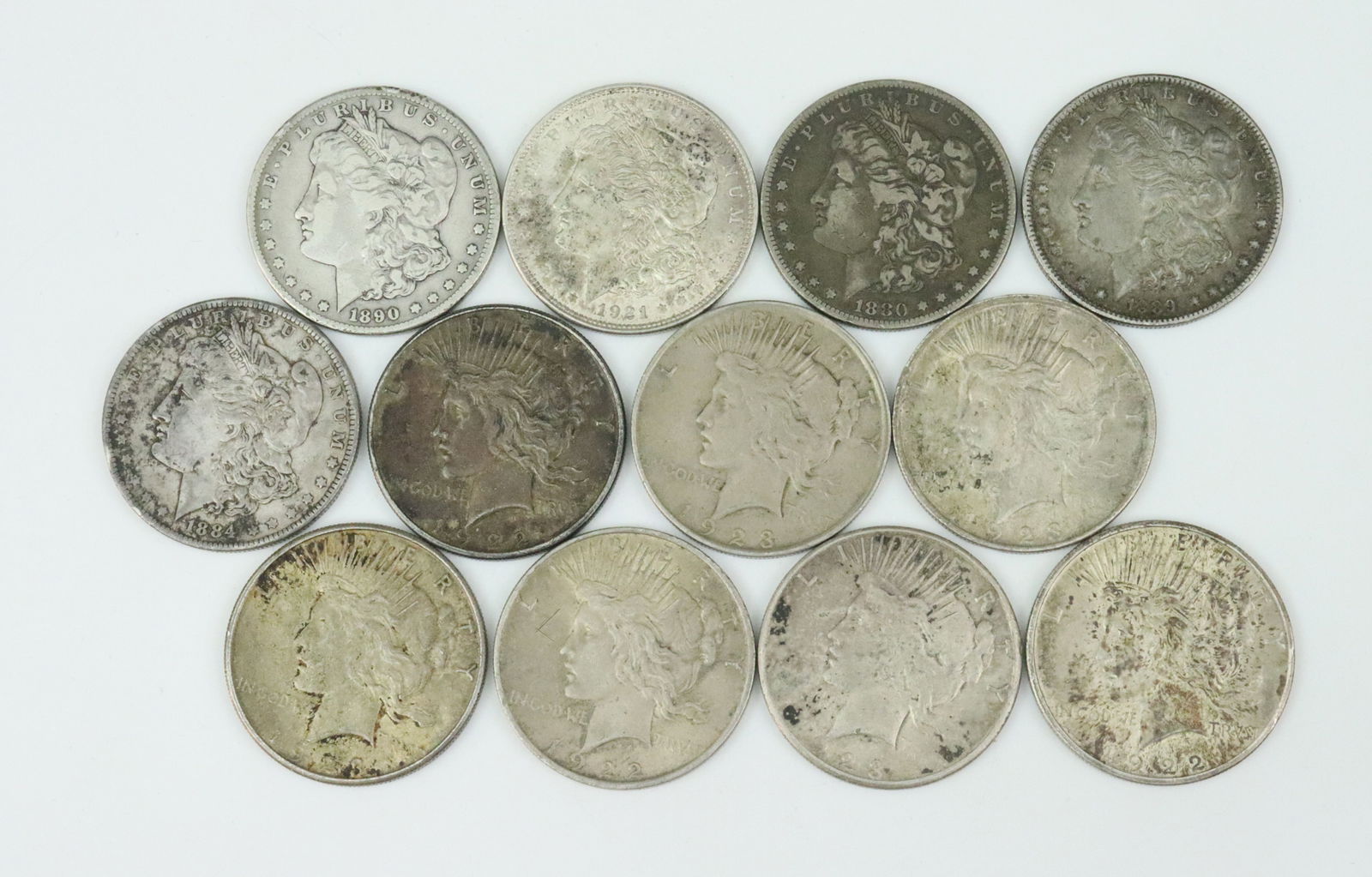 (12) US SILVER DOLLAR COINS (1 of 1)