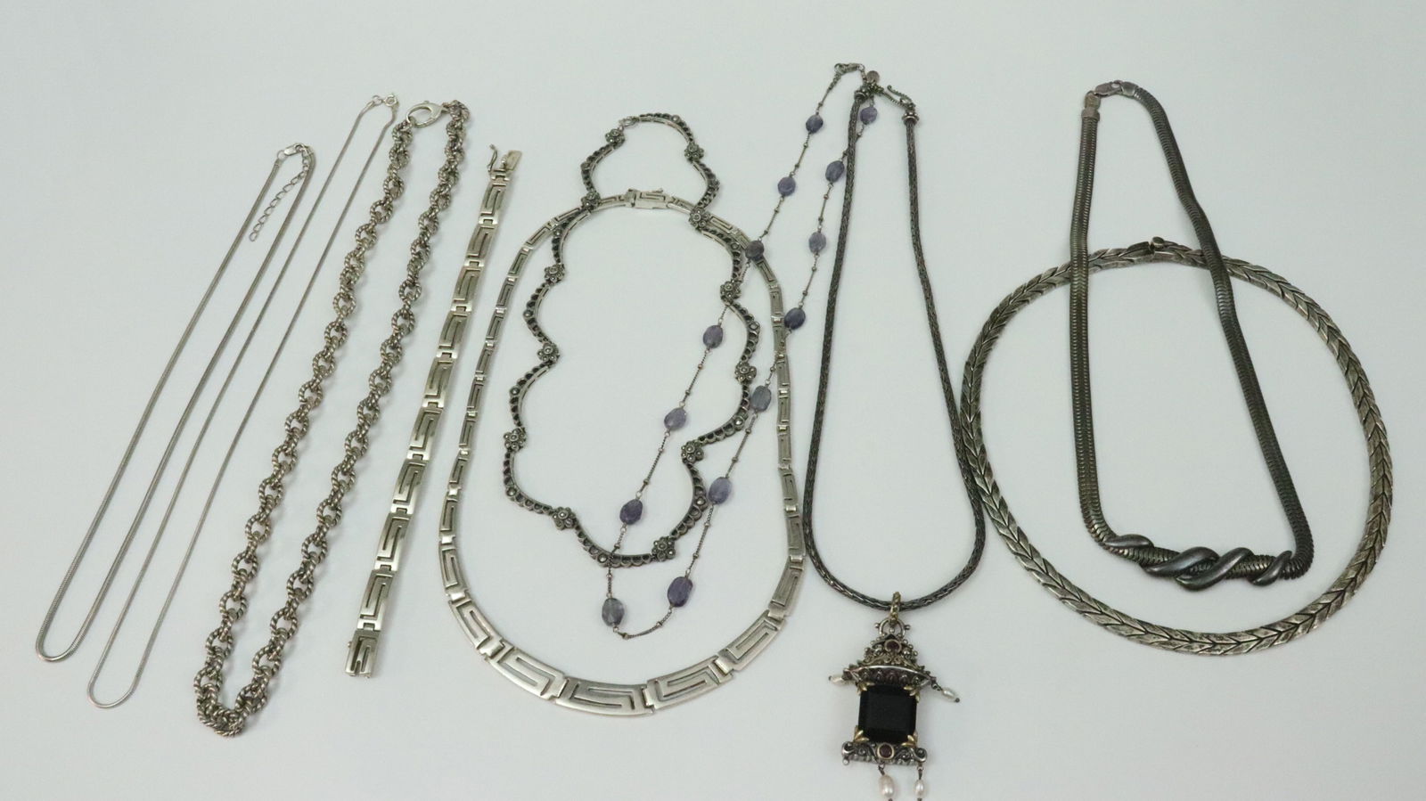 (11) PIECE STERLING GROUP, MOST NECKCHAINS (1 of 4)