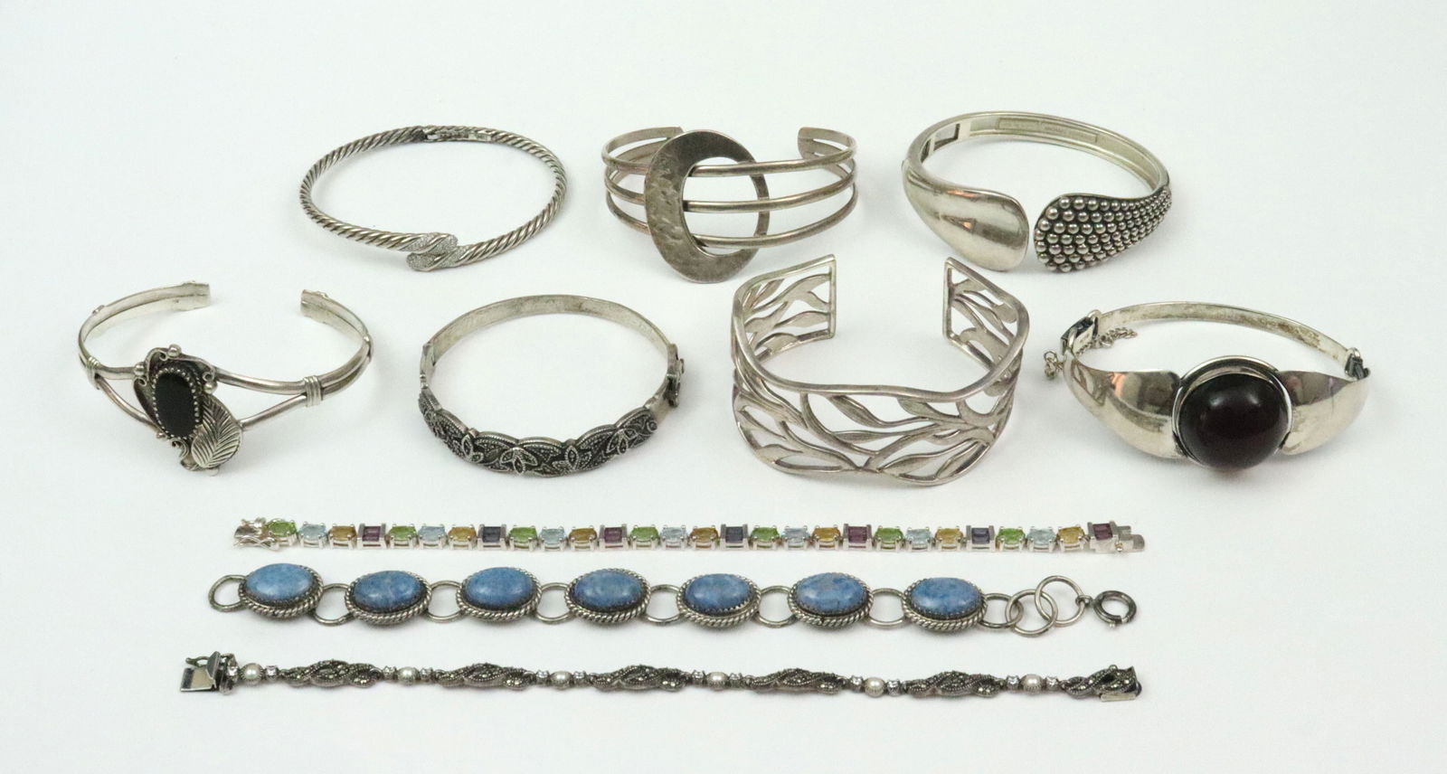 (10) STERLING BRACELETS (1 of 2)