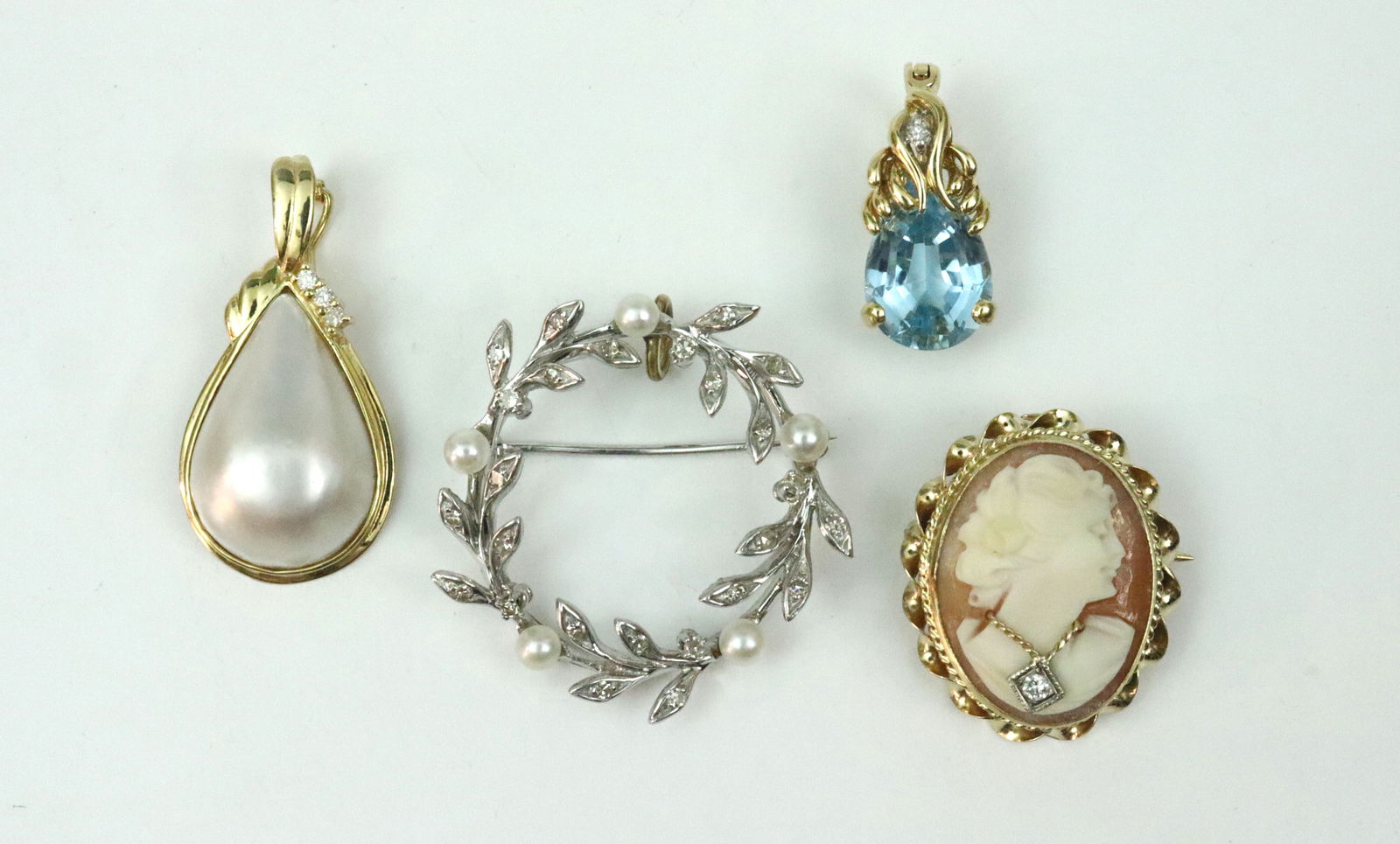 (4) PIECE 14K DIAMOND ACCENTED JEWELRY GROUP (1 of 2)