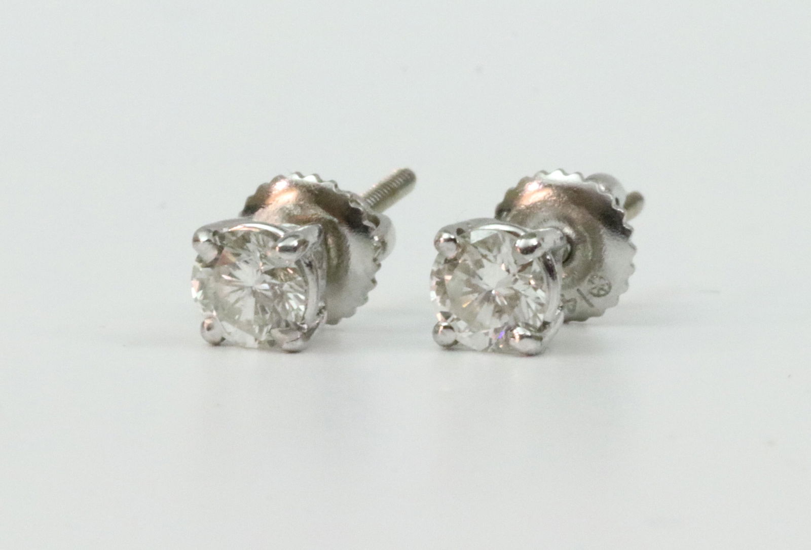 PAIR 14K DIAMOND STUD EARRINGS (1 of 3)