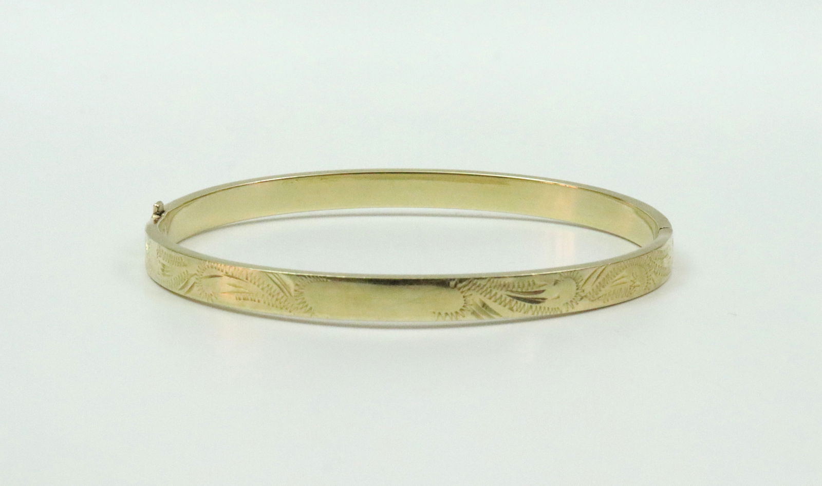 14K SLIDE HINGED BANGLE BRACELET (1 of 3)