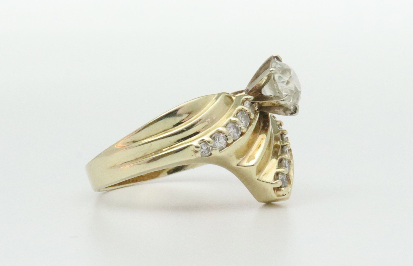 14K DIAMOND WEDDING RING - 2