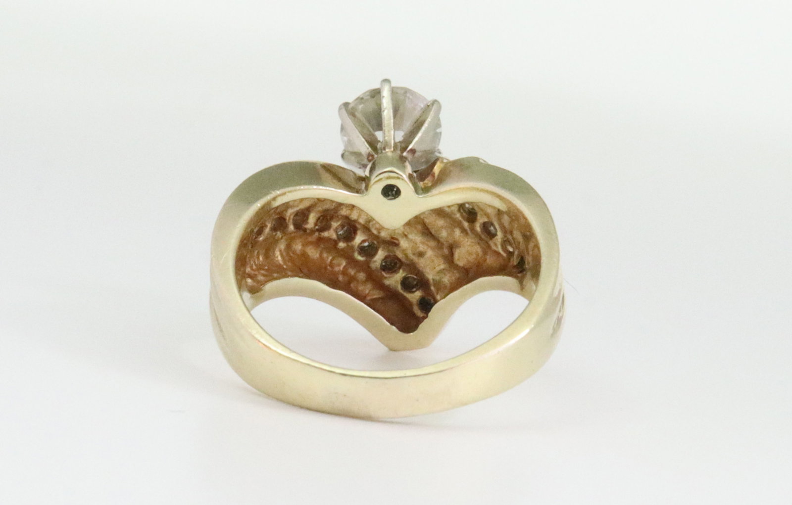 14K DIAMOND WEDDING RING - 4