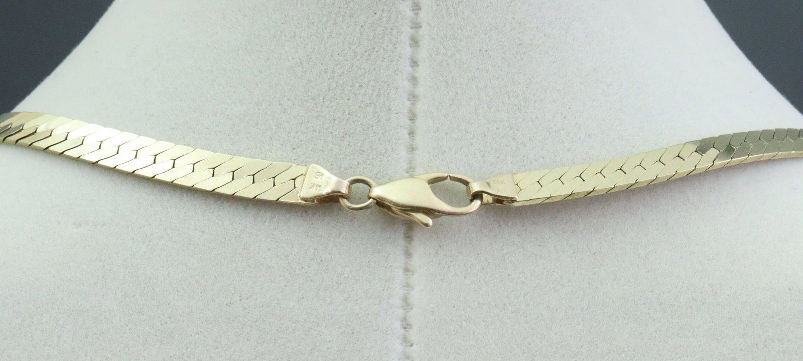 14K HERRINGBONE NECKLACE - 2