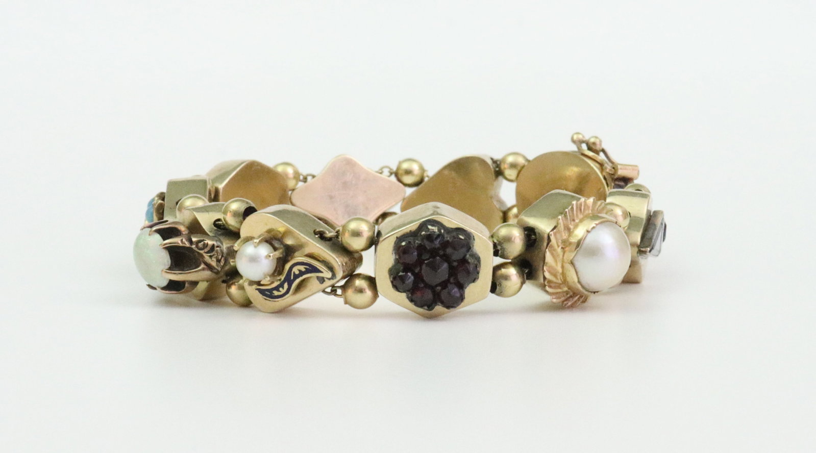 14K MULTI GEMSTONE SLIDE BRACELET - 2