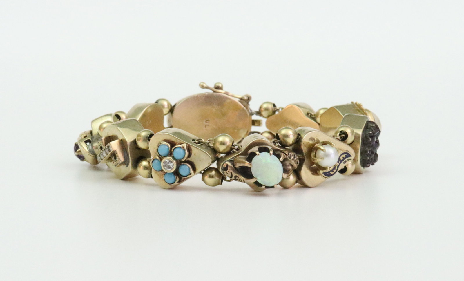 14K MULTI GEMSTONE SLIDE BRACELET - 3