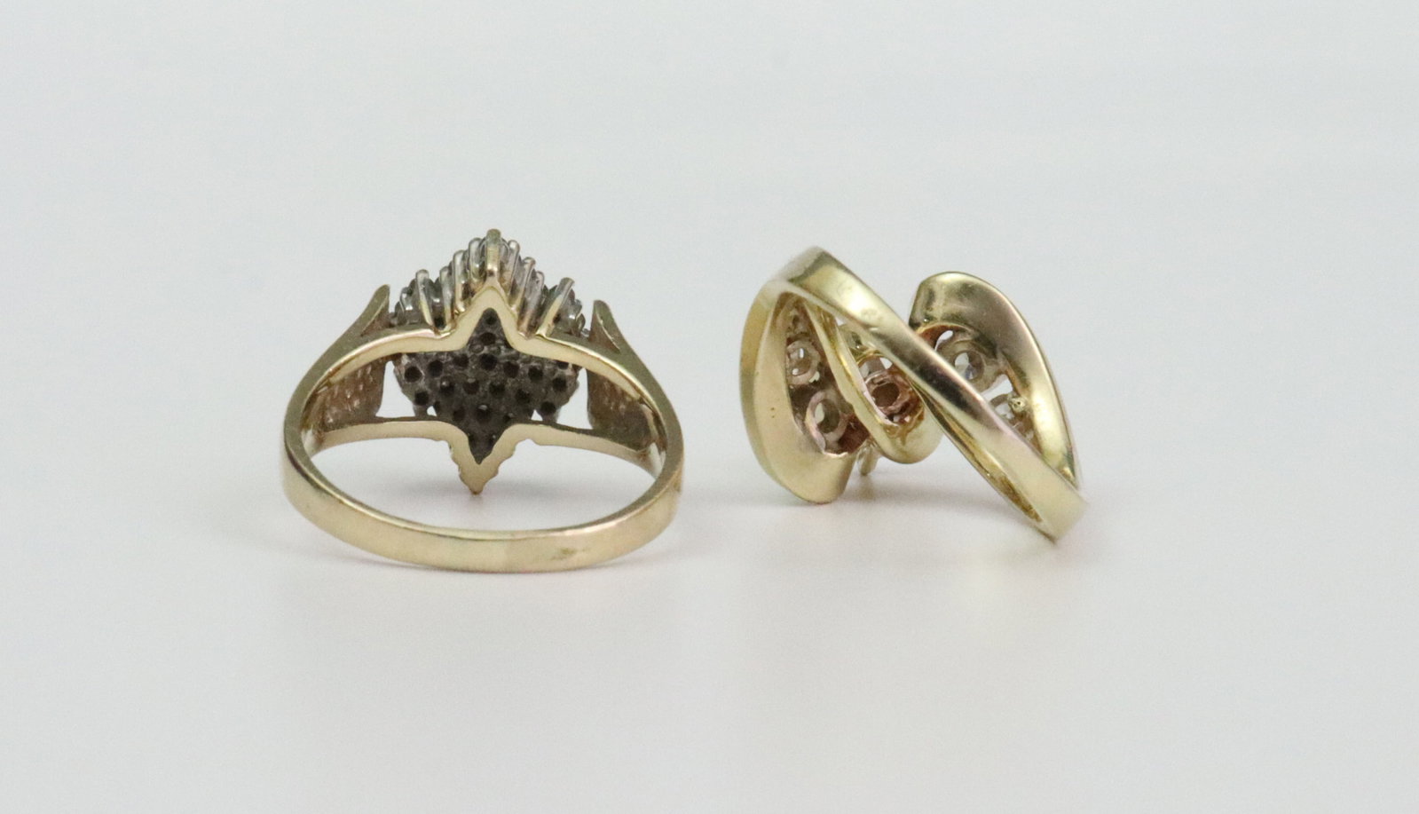 (2) 14K DIAMOND RINGS - 3
