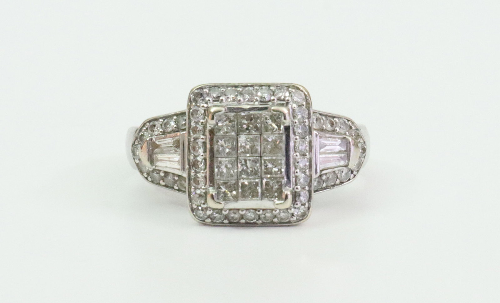 14K DIAMOND CLUSTER RING - 2