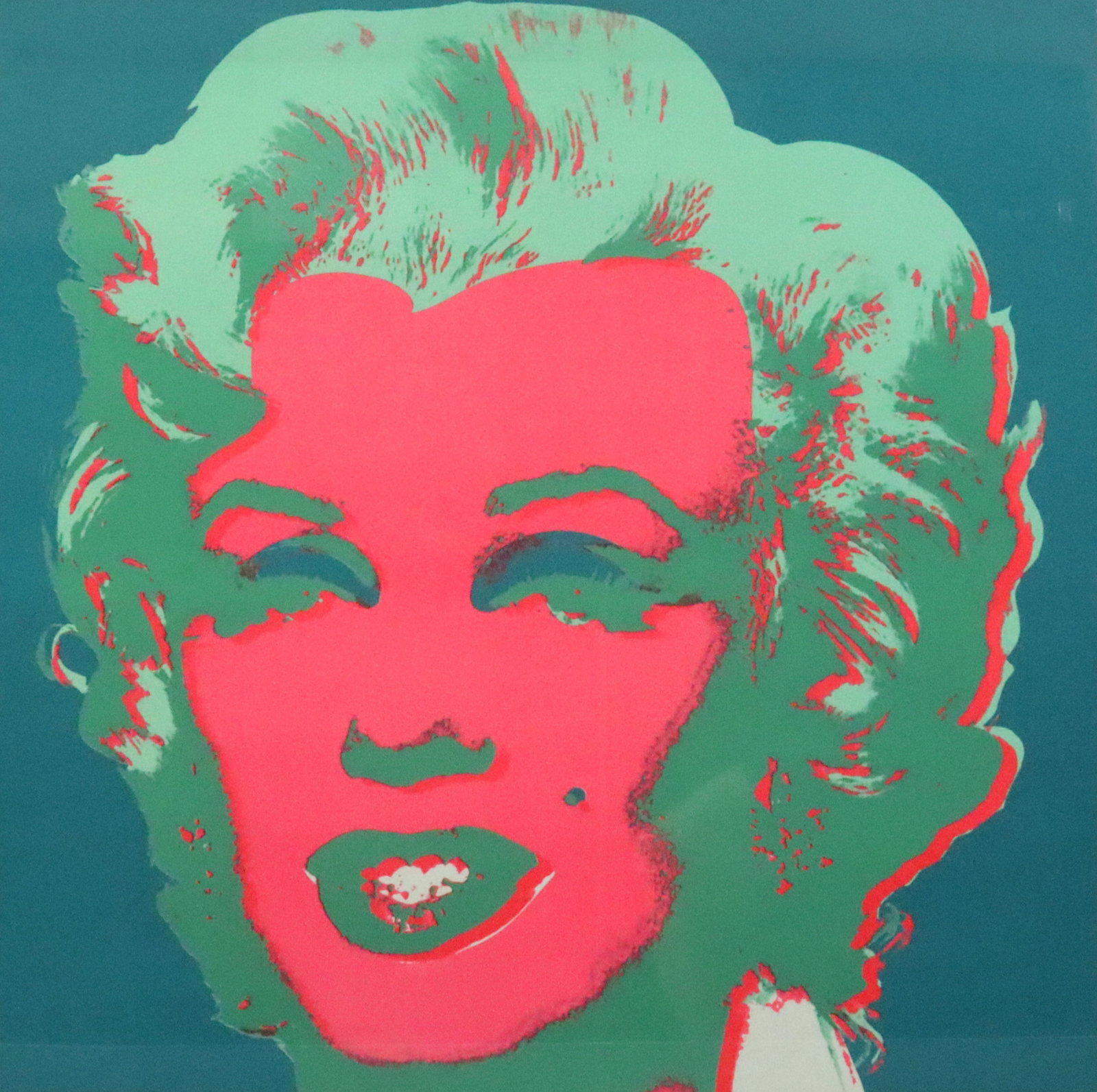SCREENPRINT AFTER ANDY WARHOL - MARILYN: replica after publisher Sunday B. Morning, screenprint, blank verso, 17x17in., overall framed 20x20in. (frame scuffs)