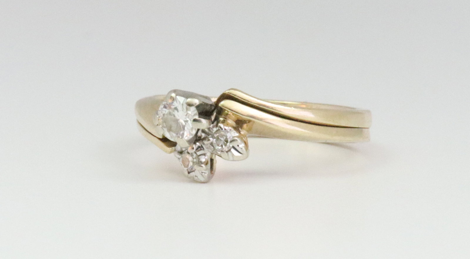 14K DIAMOND WEDDING SET - 2