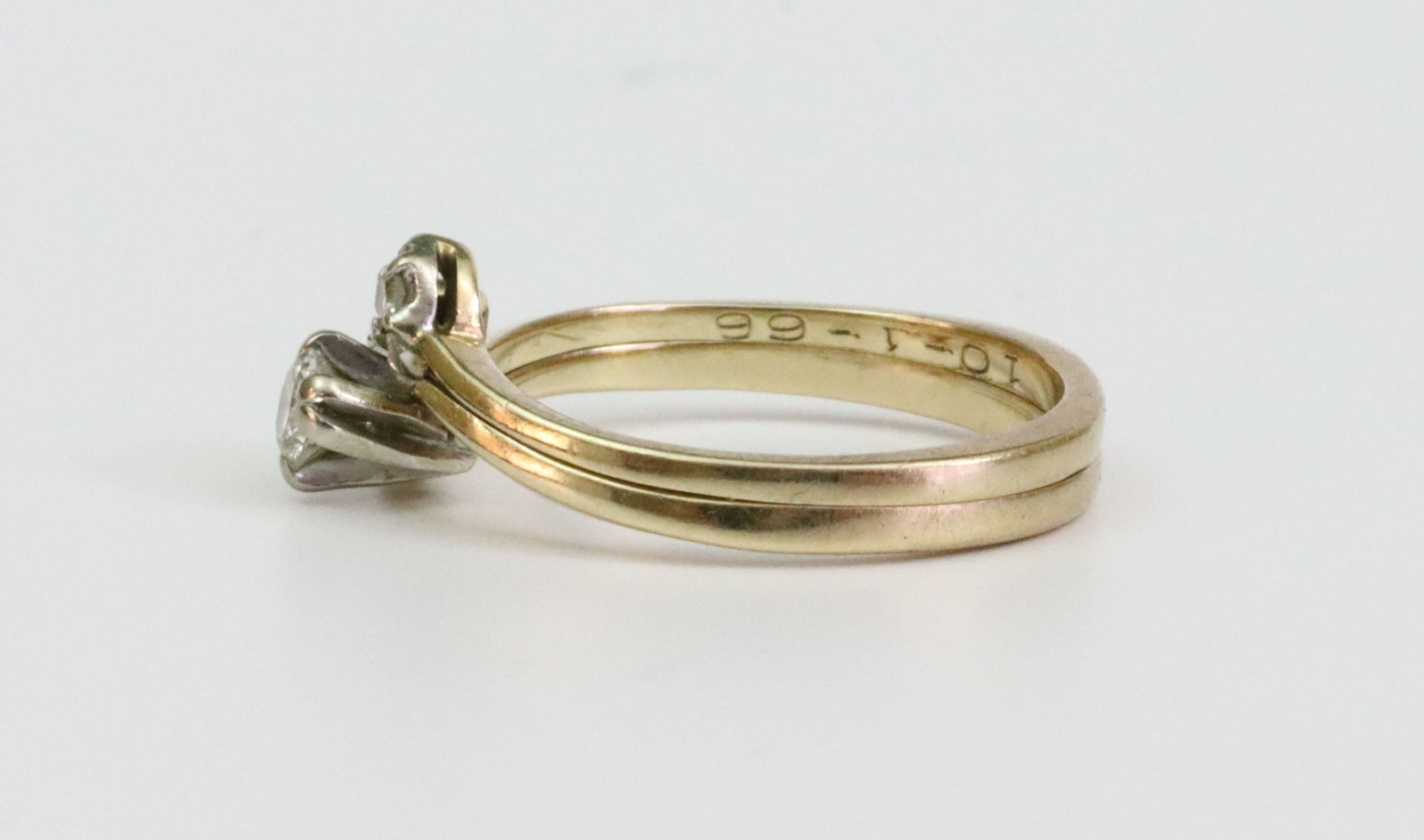 14K DIAMOND WEDDING SET - 4