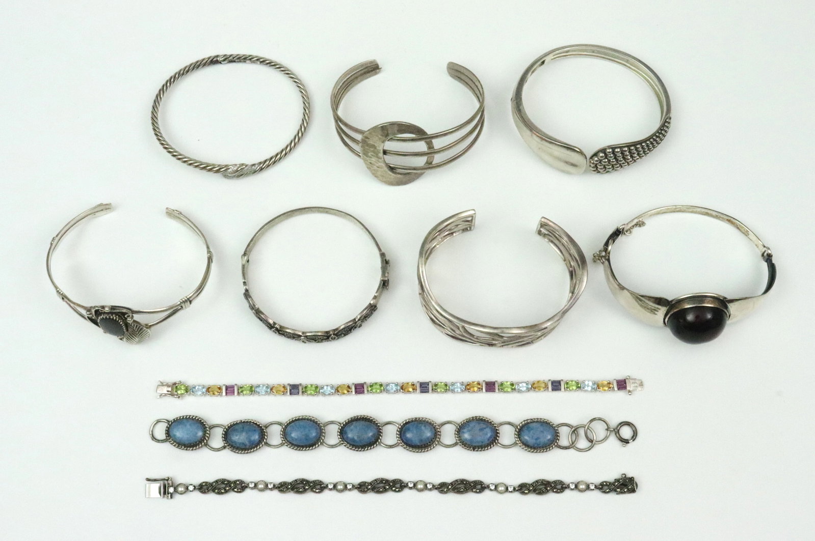 (10) STERLING BRACELETS - 2