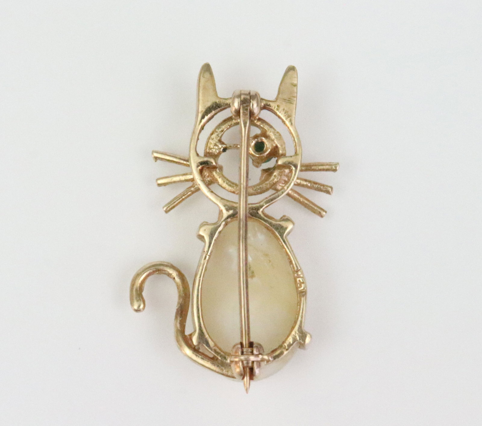 14K WINKING KITTY PIN - 2