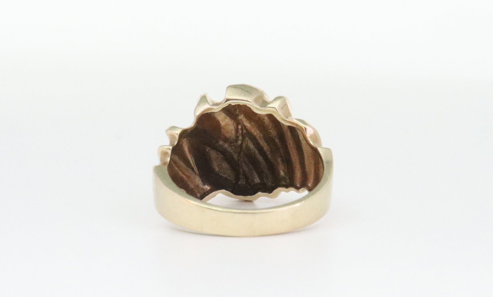 BICOLOR 10K BRUTALIST GOLD RING - 3