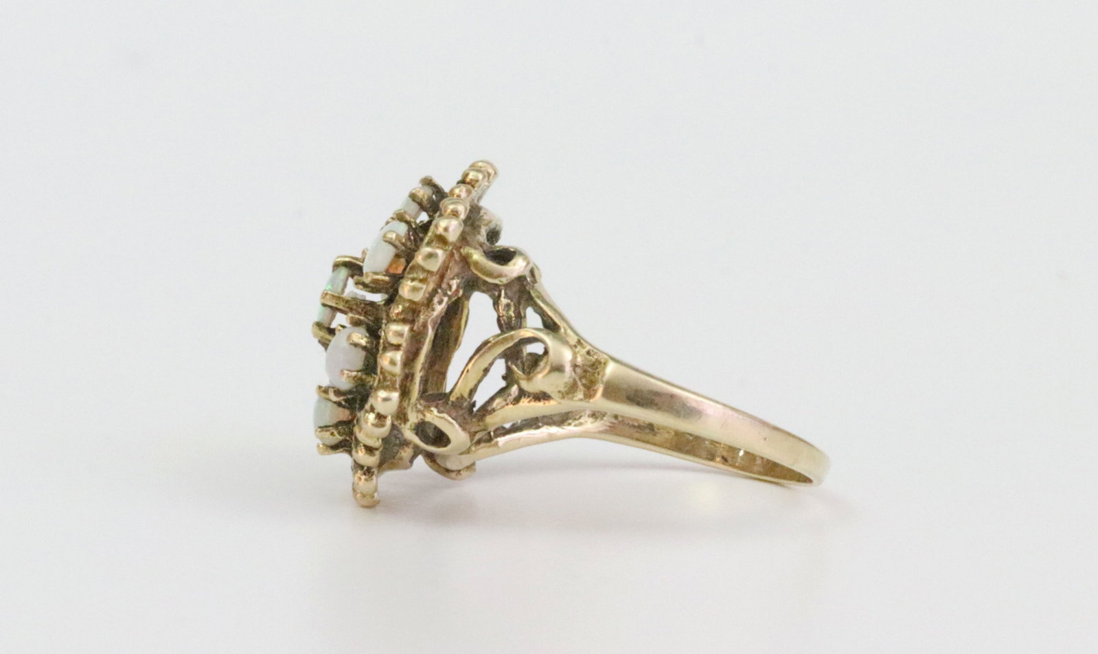 14K OPAL CLUSTER RING - 3