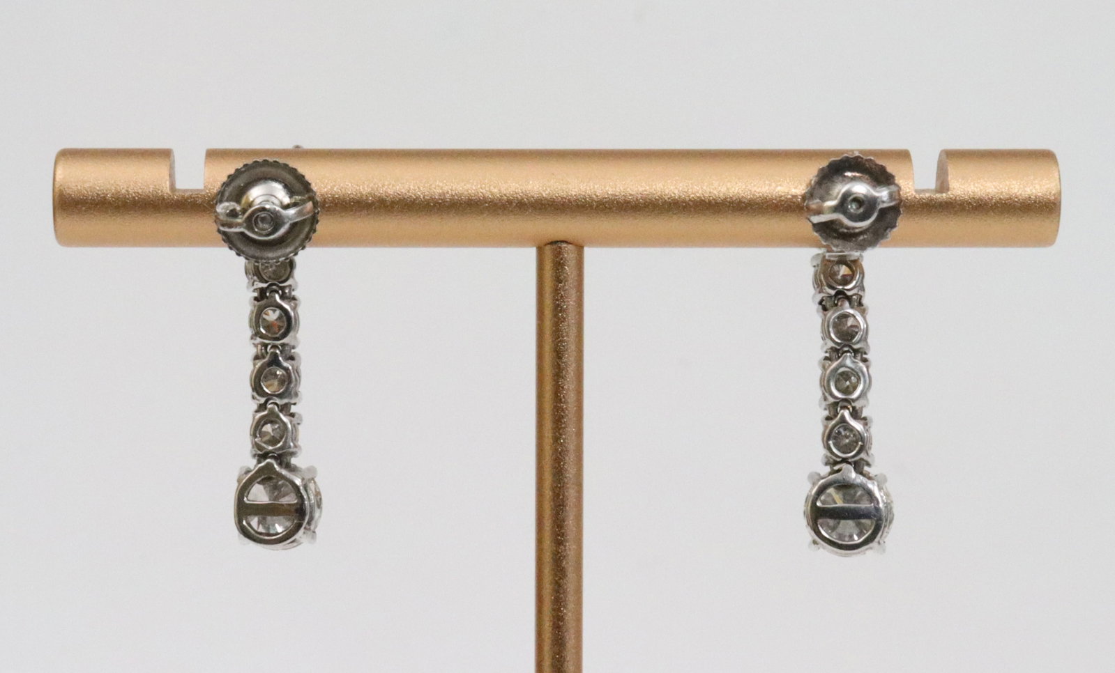 PAIR 14K DIAMOND CONVERSION DANGLE EARRINGS - 3