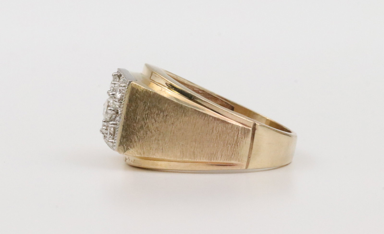 GENTS 14K DIAMOND RING - 3