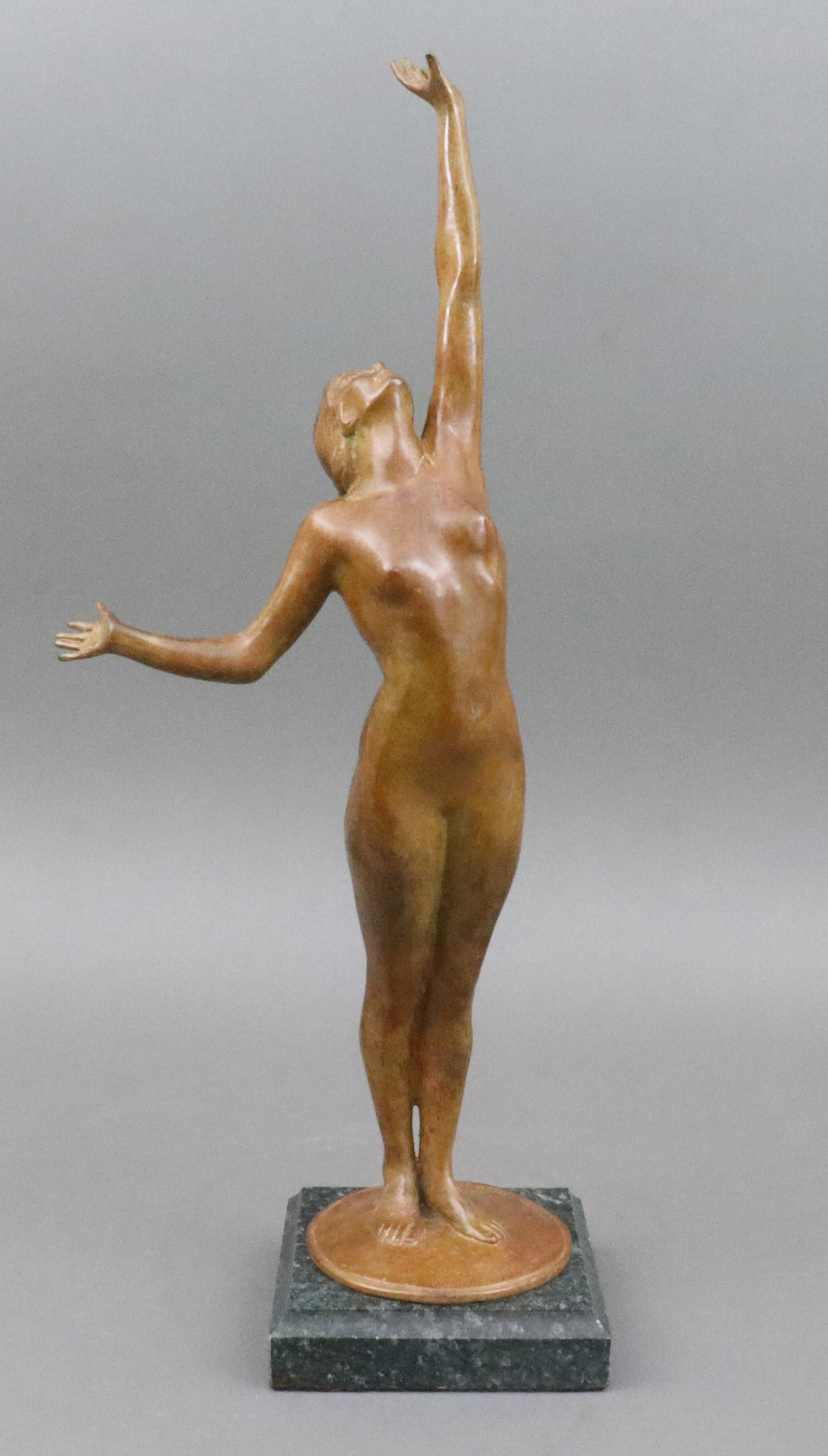 AFTER HARRIET W. FRISHMUTH (American, 1880-1980): The Star, bronze sculpture, signed 'Harriet W Frishmuth 1918' (on bronze base), no foundry mark, mounted on marble base, bronze 18.5in., overall with base 20in., Opening Bid $400